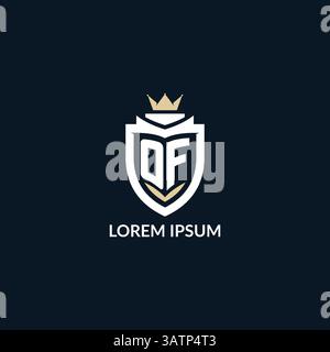 Initialbuchstabe und Kronenlogo, Vektorgrafik mit Esport Team-Logo Stock Vektor