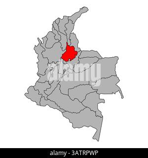 Santandera von Kolumbien Karte Form, Reise Web flach Konzept Symbol Vektor Illustration . Stock Vektor