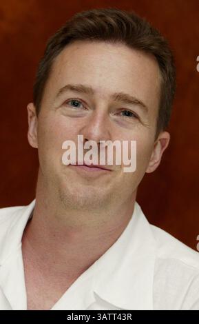 Juli 2006 – Los Angeles, CA, USA – Bild von . Edward Norton wirbt am 29. Juli 2006 in Hollywood, Kalifornien für seinen Film „The Illusionist“ (Foto: © Armando Gallo/ZUMA Studio) Stockfoto