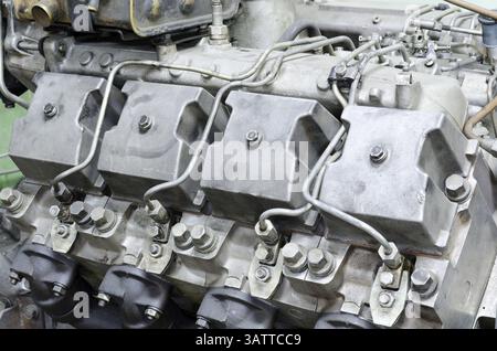 Ein alter Viertakt-Verbrennungsmotor Stockfoto