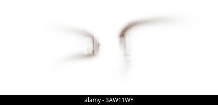 Kaffeepulver Schokolade Kakaomehl brauner sandiger Hintergrund. Kakaobohnenpartikel wirbeln und spritzen in realistischer Bewegung. Gemahlener Zimt und Zucker Stock Vektor