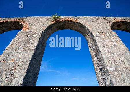 Portugal, Region Oeste, Óbidos, das antike Aquädukt (Aqueduto de Usseira) (Detail) Stockfoto