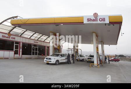 22. Januar 2016 – Erbil, Irak – Tankstelle im Nordirak (Foto: © Ton Koene via ZUMA Wire) Stockfoto