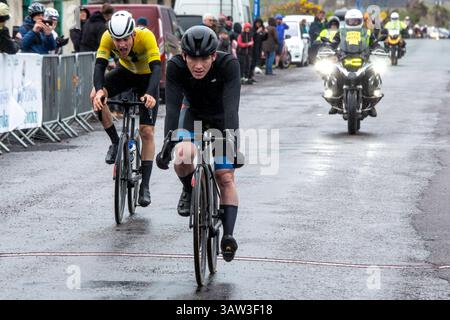 Dornan Rás Mumhan (Munster-Rennen) Radrennen im Portmagee County Kerry, Irland. Ostern 2025. Stockfoto
