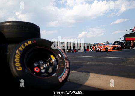 26. Mai 2016 – Concord, NC, USA – Concord, NC – 26. Mai 2016: Daniel Suarez (19) trainiert auf dem Charlotte Motor Speedway in Concord, NC, für den Hisense 300. (Kreditbild: © ASP/CSM via ZUMA Wire) Stockfoto