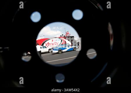 26. Mai 2016 – Concord, NC, USA – Concord, NC – 26. Mai 2016: Justin Allgaier (7) trainiert für den Hisense 300 auf dem Charlotte Motor Speedway in Concord, NC. (Kreditbild: © ASP/CSM via ZUMA Wire) Stockfoto