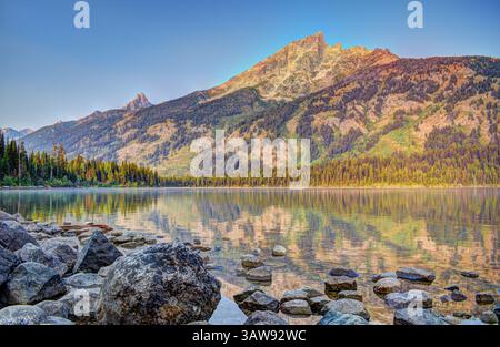 Jenny Lake im Grand Teton National Park Moose, WY Stockfoto