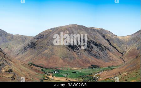 Kirk Fell und Wasdale Head aus Illgill Head Stockfoto