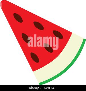Einfaches Symbol für Wassermelonenscheiben. Vektor. Stock Vektor