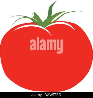Tomate. Isoliertes Gemüse. Vektorabbildung Stock Vektor