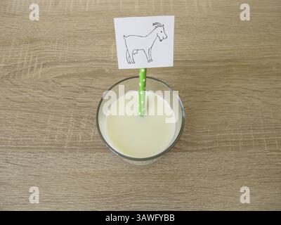 Ein Glas frische Ziegenmilch Stockfoto