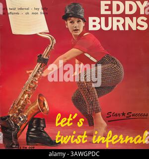Eddy Burns - Let's Twist Infernal EP - Vintage-Vinyl-Cover Stockfoto