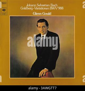 Johann Sebastian Bach - die Goldberg-Variationen - Vintage-Schallplattencover Stockfoto