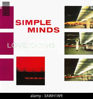 Simple Minds - Love Song - Vintage-Vinyl-Cover Stockfoto
