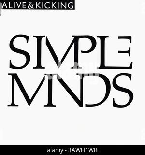 Simple Minds - Alive & Kicking - Vintage-Plattencover Stockfoto