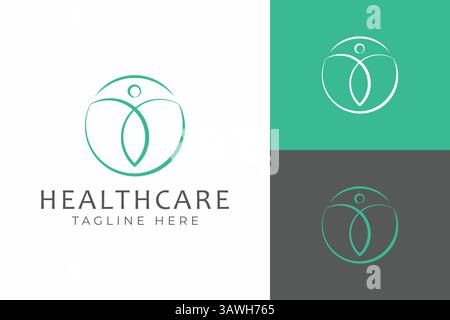 Abstrakte Gesundheit Gutes Leben Qualität Körper Gesundheit Eignung Logo Form Versicherung Medical Stock Vektor