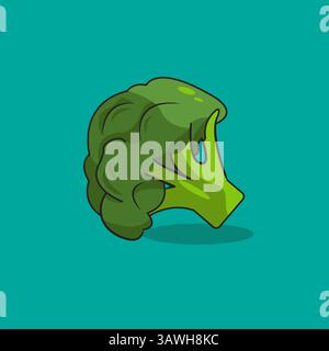 Vektor-Illustration von Brokkoli-Cartoon-Gemüse, vegetarisch Stock Vektor