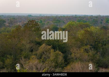 Ghana, Mole National Park. Blick von der Zaina Lodge Guest House Terrace. Stockfoto