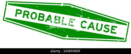 Grüner Stempel mit Hexagon-Gummidichtung auf weißem Hintergrund Stock Vektor