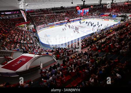Budweis, Tschechische Republik. April 2025. Eishockey IIHF Frauen-Weltmeisterschaft, Bronzemedaillenspiel Finnland gegen Tschechien, Ceske Budejovice, Tschechische Republik, 20. April 2025. Quelle: Vaclav Pancer/CTK Photo/Alamy Live News Stockfoto