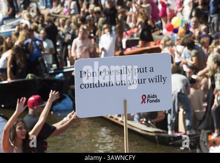 August 2016 – Amsterdam, Niederlande – Gaypride 2016 in Amsterdam (Foto: © Ton Koene via ZUMA Wire) Stockfoto