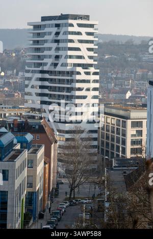 Wolke Nr. 7 Luxuswohnturm in Stuttgart, Deutschland Stockfoto