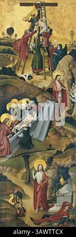 Vier Szenen aus der Passion Künstler: Anonymer deutscher Künstler aktiv in Düren Datum: Ca. 1495–1500 Technik: Öl auf Platte Abmessungen: 163,8 x 55,5 cm Ort: Museo Nacional Thyssen-Bornemisza, Madrid Stockfoto