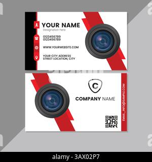 Vorlage Für Die Visitenkarte Des Fotografen Stock Vektor