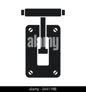 Schalter mit schwarzem Symbol für die Stromversorgung. Flache Abbildung. Stock Vektor