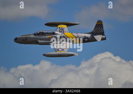 Canadair CT-133 Silver Star Mk 3 im Flug Stockfoto