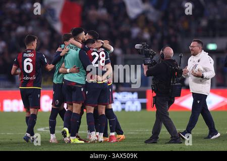 Letzte Freude (Bologna) ;während des italienischen Spiels der Serie A zwischen Bologna 1 und 0 Inter im Renato Dall'Ara Stadion am 20. April 2025 in Bologna, Italien. Stockfoto