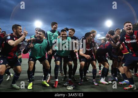 Letzte Freude (Bologna) ;während des italienischen Spiels der Serie A zwischen Bologna 1 und 0 Inter im Renato Dall'Ara Stadion am 20. April 2025 in Bologna, Italien. Stockfoto