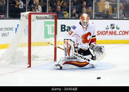 November 2016; Boston, MA, USA; Calgary Flames Torwart Chad Johnson (31) in einem NHL-Spiel zwischen den Calgary Flames und Boston Bruins im TD Garden. Calgary besiegte Boston mit 2:1. Anthony Nesmith/Cal Sport Media (Kreditbild: &Copy; Anthony Nesmith/CSM via ZUMA Wire) Stockfoto