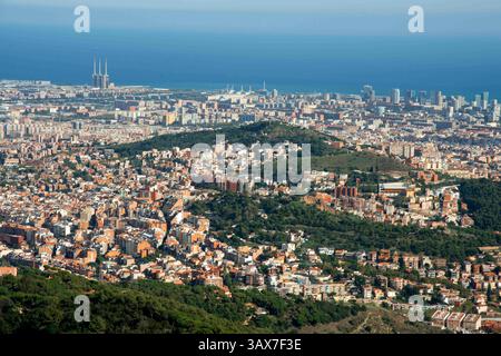 Dezember 2016 - Barcelona, Spanien - Blick und Skyline von Barcelona vom Tibidabo. (Bild: © Sergi Reboredo via ZUMA Wire) Stockfoto