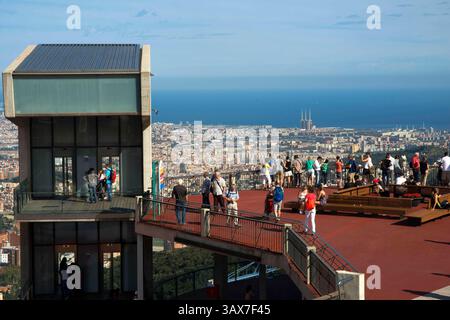Dezember 2016 - Barcelona, Spanien - Blick und Skyline von Barcelona vom Tibidabo. (Bild: © Sergi Reboredo via ZUMA Wire) Stockfoto
