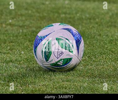 NEW YORK, NY, USA - 12. APRIL 2025: MLS-Spiel zwischen New York City FC und Philadelphia Union im Citi Field. ***NUR REDAKTIONELLE VERWENDUNG*** Stockfoto