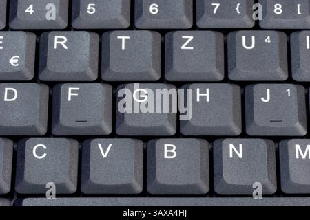 Nahaufnahme einer schwarzen Laptop-Tastatur Stockfoto