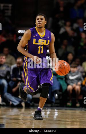 22. Dezember 2016: Jalyn Patterson (11) von den LSU Tigers im NCAA Basketball Matchup zwischen den LSU Tigers und den Wake Forest Demon Deacons am LJVM Coliseum in Winston-Salem, NC. (Scott Kinser/Cal Sport Media)(Credit Image: &Copy; Scott Kinser/CSM via ZUMA Wire) Stockfoto