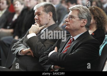 Kurt Beck und Joachim Gauck Stockfoto