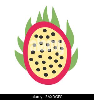 Drachenfrucht exotische asiatische Vektor-Illustration Stock Vektor
