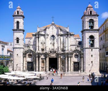 Catedral de San Cristóbal De La Havanna, Plaza De La Catedral, Habana Vieja, Havanna, La Habana, Republik Kuba Stockfoto