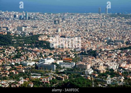 Dezember 2016 - Barcelona, Spanien - Blick und Skyline von Barcelona vom Tibidabo. (Bild: © Sergi Reboredo via ZUMA Wire) Stockfoto