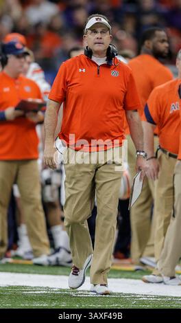 Januar 2017 New Orleans, LA USA: Auburn Head Coach Gus Malzahn während des NCAA Allstate Sugar Bowl Fußballspiels zwischen Auburn Tigers und den Oklahoma Sooners 19-35 verlor im Mercedes-Benz Superdome New Orleans, LA. Thurman James/CSM(Credit Image: &Copy; Thurman James/CSM via ZUMA Wire) Stockfoto