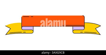 Abbildung des Farbbands. Dekoratives abstraktes Banner. Stock Vektor