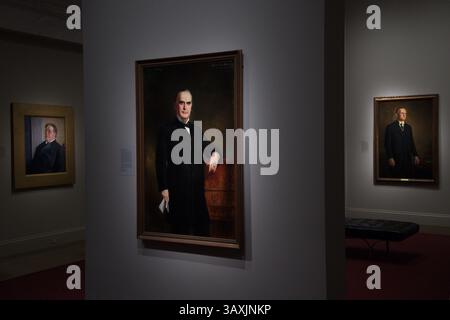 23. Januar 2017 - Washington, DC, Vereinigte Staaten von Amerika - Porträts des Präsidenten im National Portrait Gallery Art Museum, Teil der Smithsonian Institution, untergebracht im historischen Old Patent Office Building in Washington, DC. (Kreditbild: © Richard Ellis Via ZUMA Wire) Stockfoto