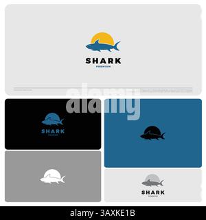 Illustration des Haie-Logo-Vektorsymbols Stock Vektor