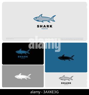 Illustration des Haie-Logo-Vektorsymbols Stock Vektor