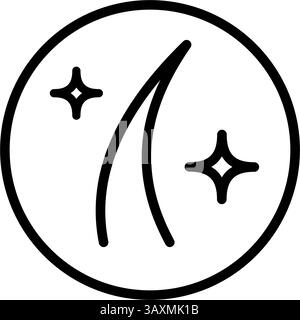 Symbol „Follikel Shine Concept Line“ (Concept Line). Glänzendes Haar mit Keratin-Effekt einfaches Piktogramm. Symbol Für Haarfollikel-Kontur. Abbildung Des Isolierten Vektors. Stock Vektor