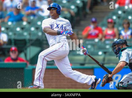 31. August 2016: Der dritte Baseman der Texas Rangers Adrian Beltre #29 während eines MLB-Spiels zwischen den Seattle Mariners und den Texas Rangers im Globe Life Park in Arlington, TX Texas besiegte Seattle14-1, Albert Pena/CSM(Credit Image: &Copy; Albert Pena/Cal Sport Media via ZUMA Wire) Stockfoto