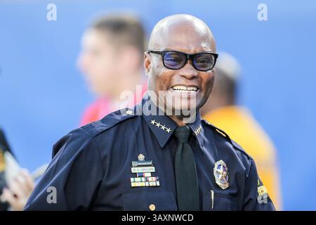 September 2016 – Dallas, Texas, USA S - Dallas Police Chief David Brown, im Spiel vor dem Spiel zwischen den TCU Horned Frogs und den SMU Mustangs im Gerald J. Ford Stadium in Dallas, Texas. (Bild: © Dan Wozniak via ZUMA Wire) Stockfoto
